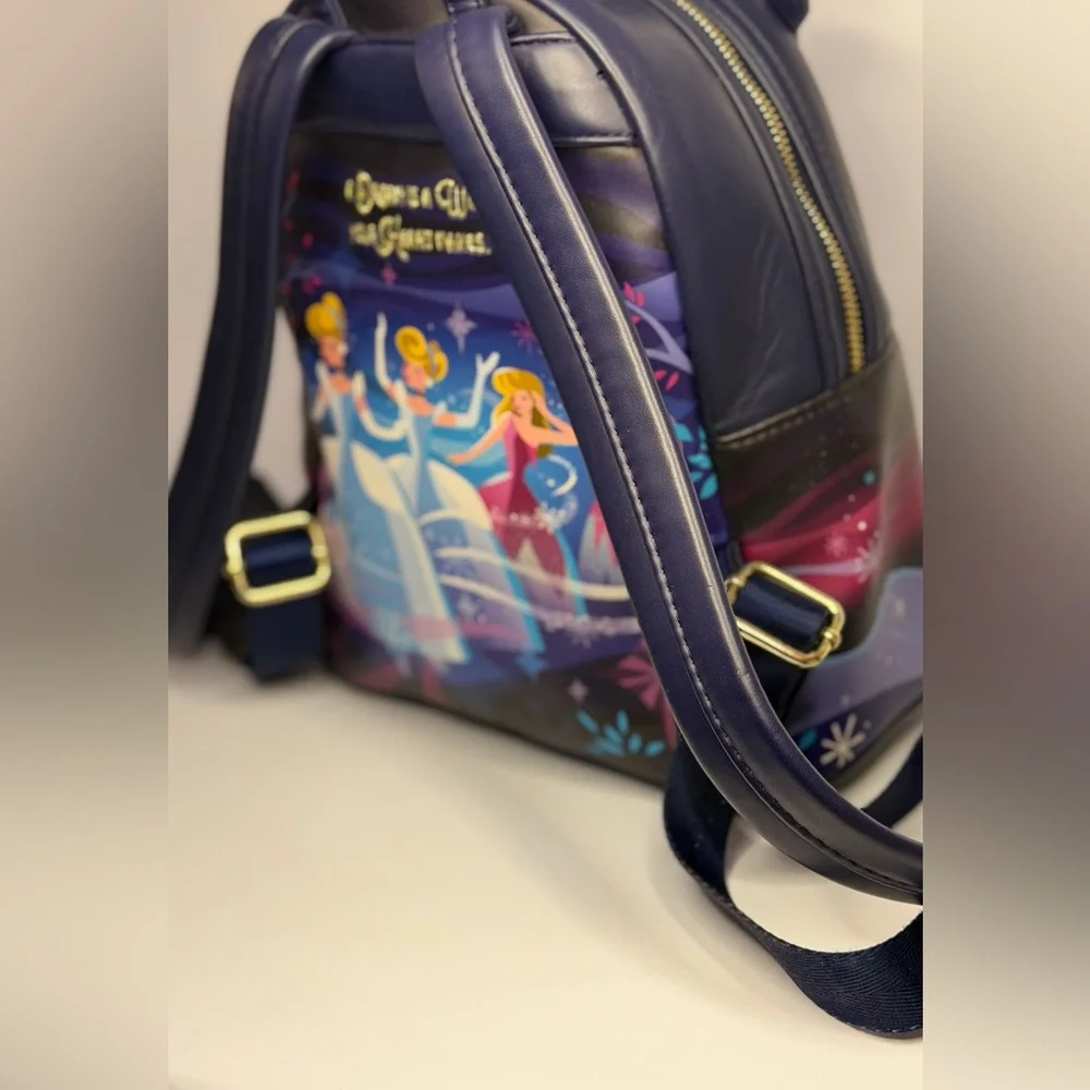 Disney Parks Cinderella Castle Carriage Loungefly Mini Backpack